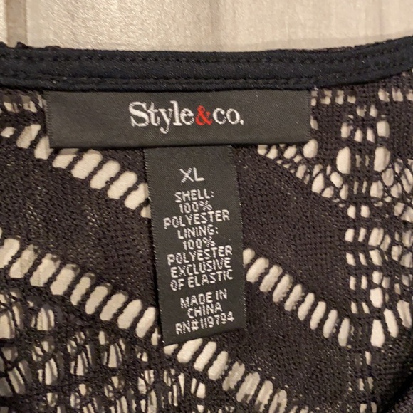 Style & Co black lace dress XL - Picture 5 of 7